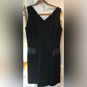 Ralph Lauren V-neck dress with faux leather detailing at waist